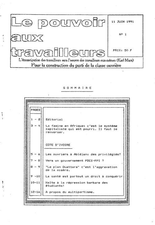 PAT (Côte d'Ivoire) n° 1