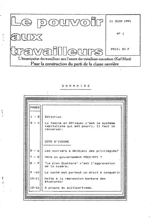 PAT (Côte d'Ivoire) n° 1