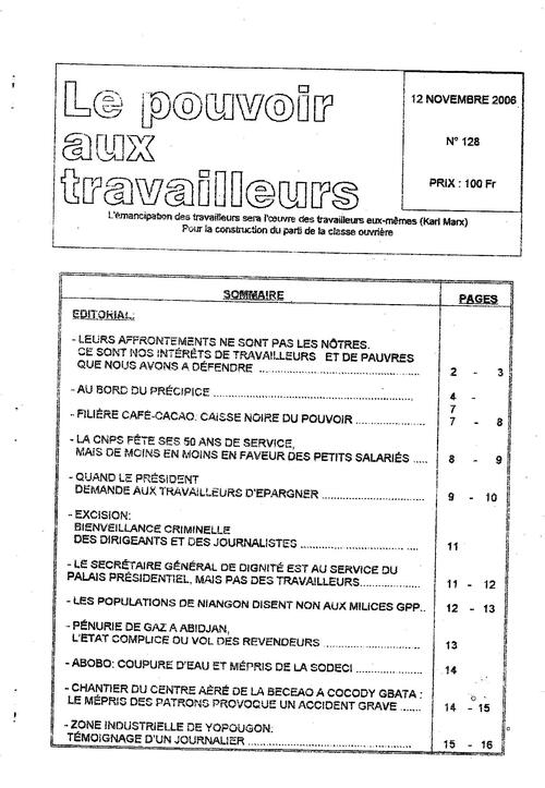 PAT (Côte d'Ivoire) n° 128